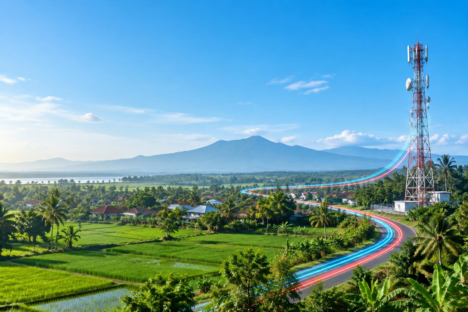 Jaringan internet menjangkau kawasan Rawajitu